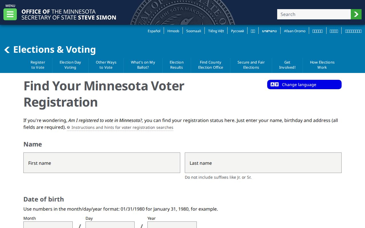 Duluth residents directory Minnesota voter status lookup