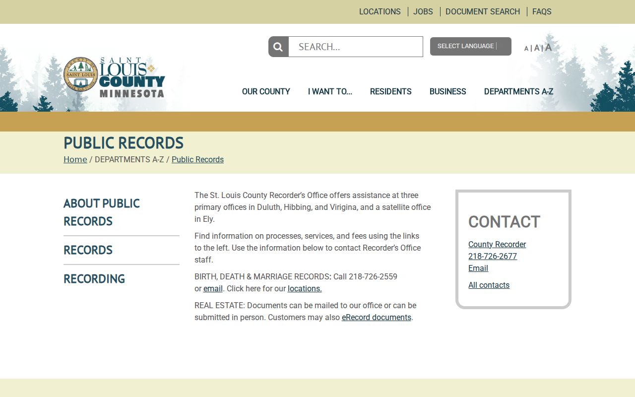 Duluth residents directory St. Louis County public records hub