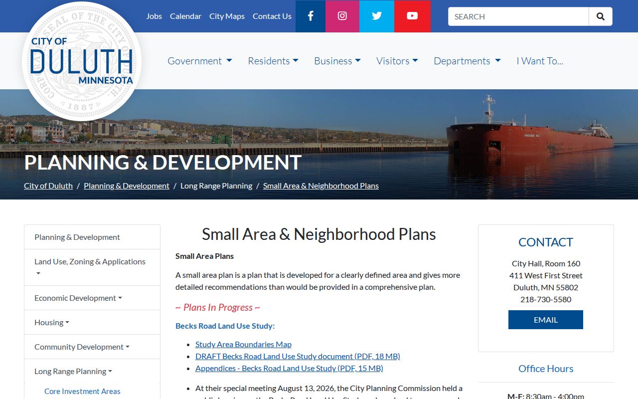 Duluth neighbors neighborhood plans screen for block geography