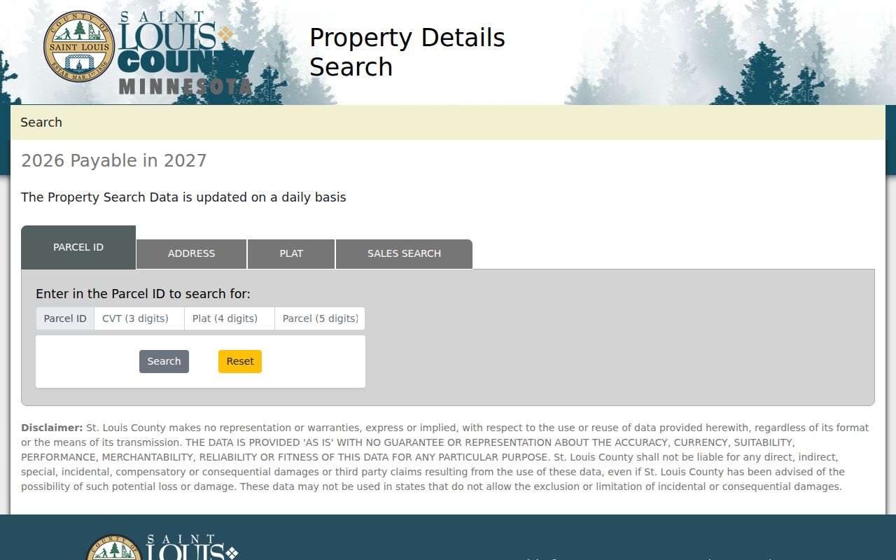 Duluth Street Directory St. Louis County assessor property details search