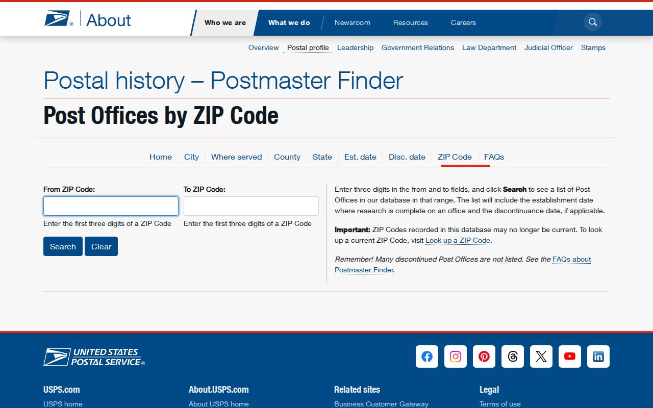 Duluth ZIP Code Directory USPS Postmaster Finder ZIP reference